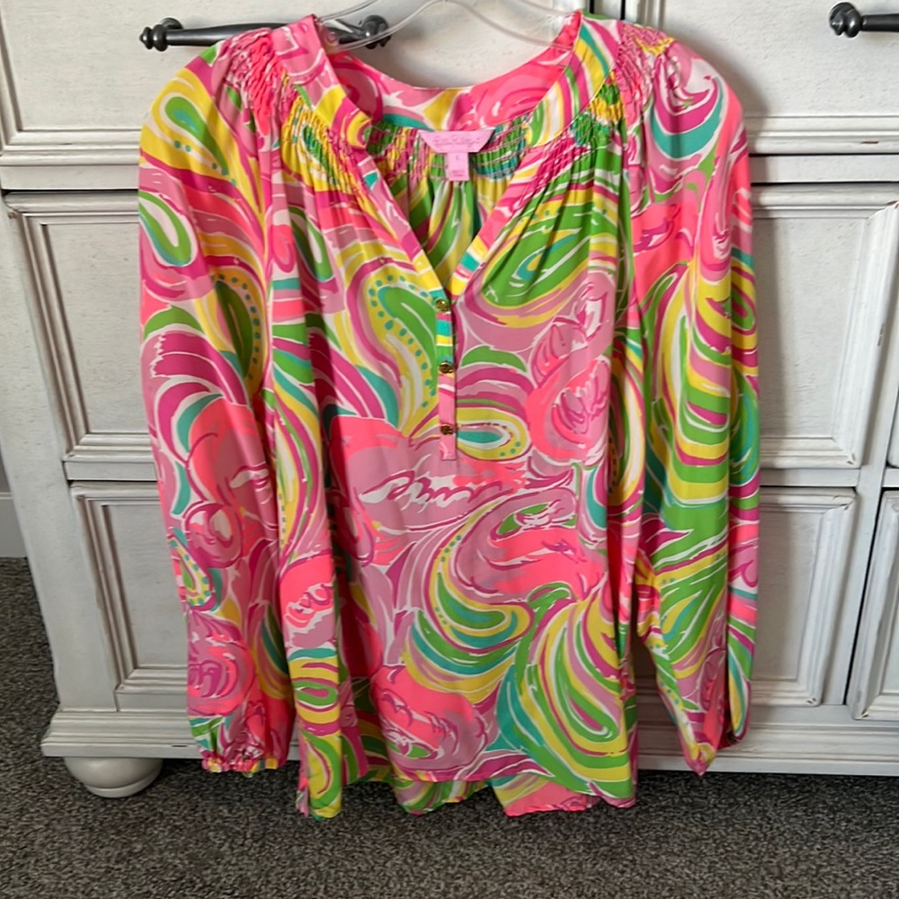 Lilly Pulitzer Elsa silk top